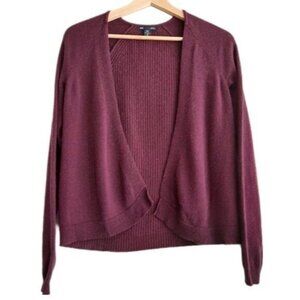 GAP 100% Cashmere Soft Open Front Cardigan Sweater Purple Sz XS